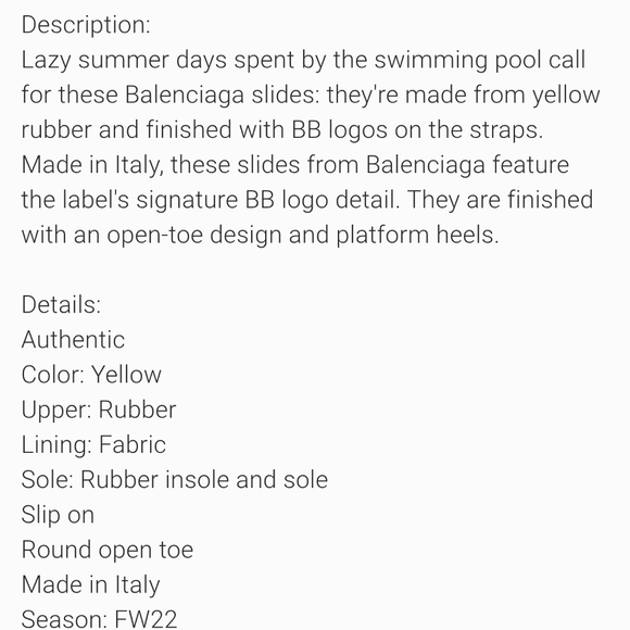 Balenciaga Yellow Slide Sandals 38 - Picture 8 of 9
